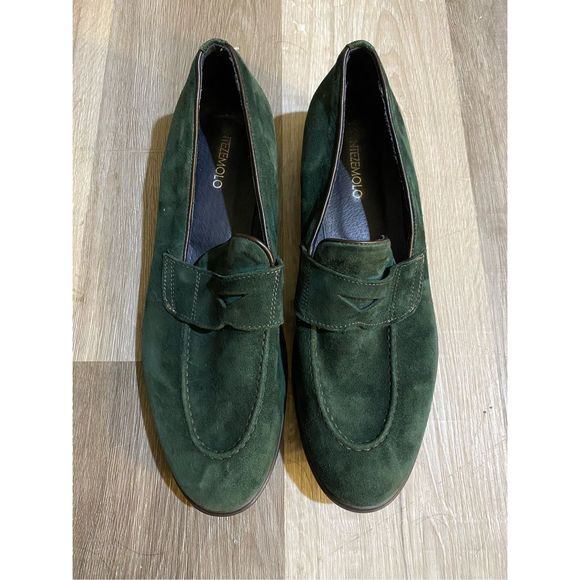 Montezemolo Green Suede Leather Loafers, Size EU 41 / Men's 8.5, MSRP $215 - Picture 9 of 9